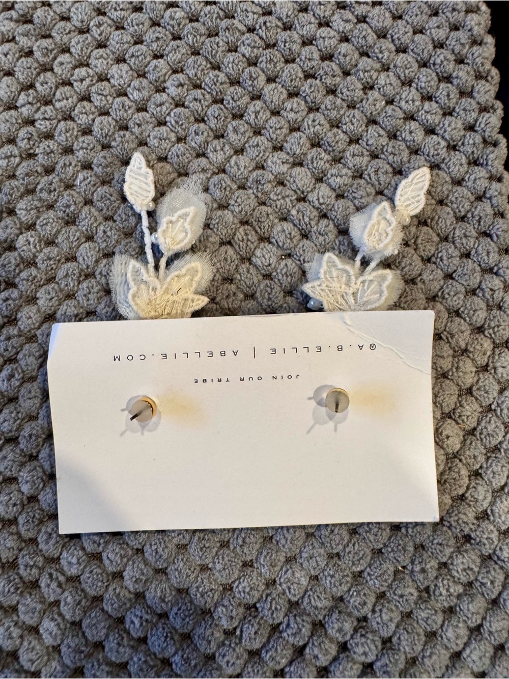 Mini Lola Tier Floral Appliqué Drop Earrings - Picture 3 of 3